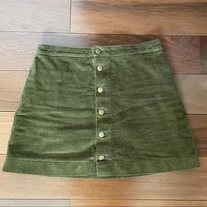 American Apparel Corduroy Mini Skirt